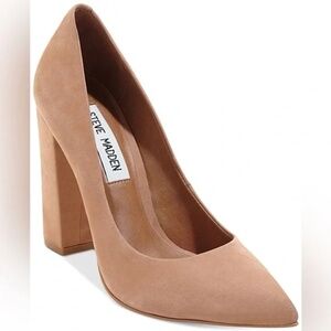 Steve Madden Womens Primpy Leather Pointed Toe Classic Pumps Tan Size 7